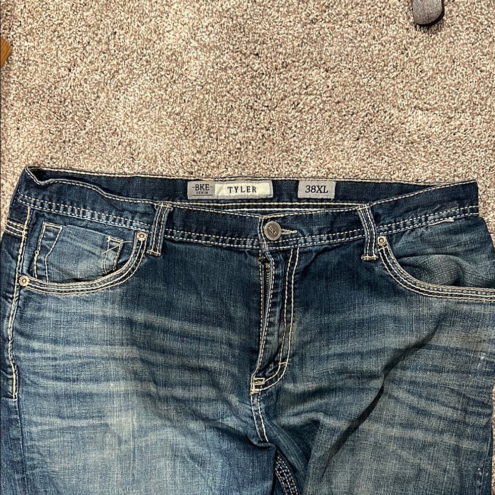 BKE Tyler Dark Blue Denim Jeans 38XLT